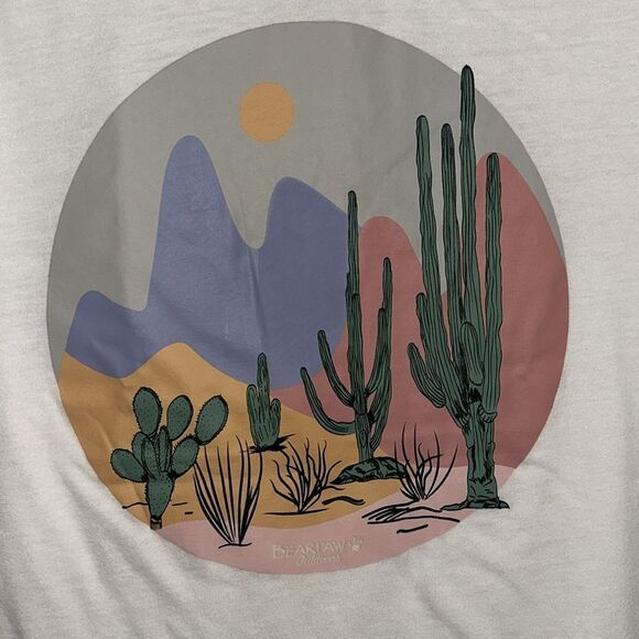 BearPaw M-L-XL Crewneck Desertscape Graphic Front Cotton Blend Short Sleeve Tee - Picture 8 of 13